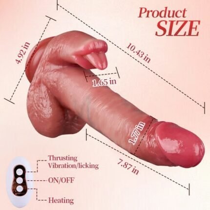 【FREE CLEANER】UPGRADED 10.43 IN Longer Licking Heating Thrusting Swinging Lifelike Dildo (Copy)