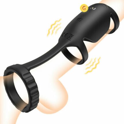 Joyvibetoys Triple Ring 10 Vibration Couples Use Silicone Material Vibrating Cock Ring