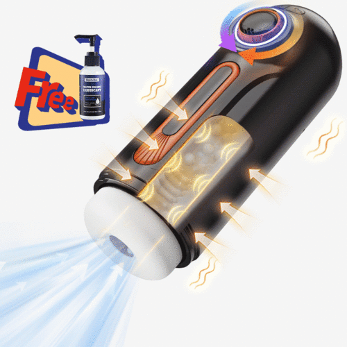 6 IN 1-10 Vibrating & Thrusting with 4 Sucking Male Maturbator Male Sex Toy